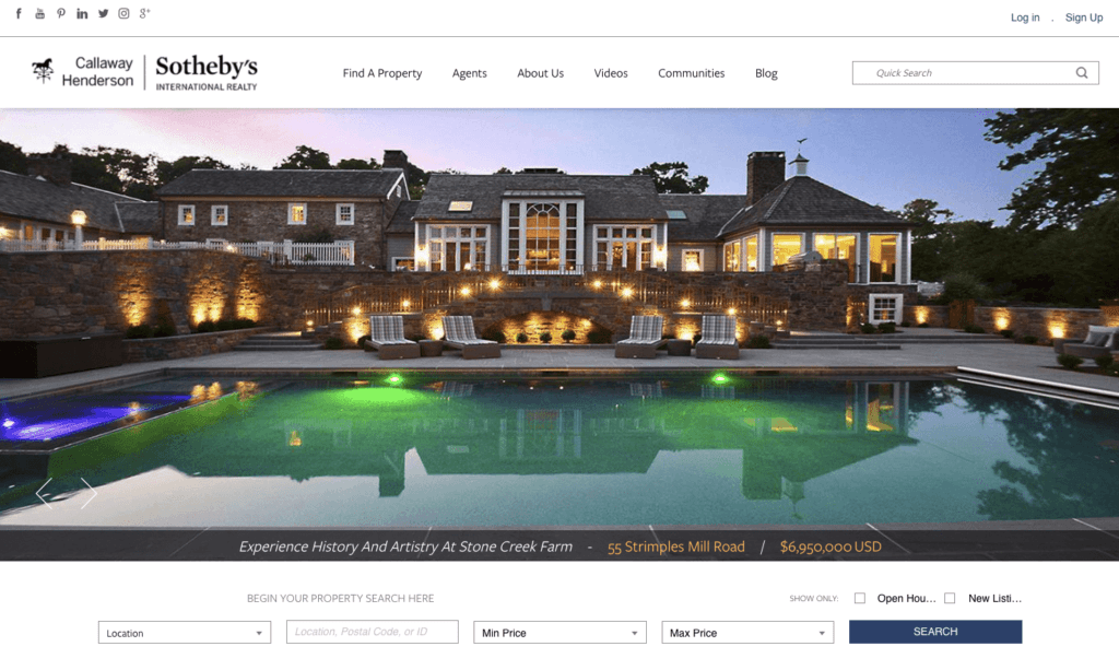 Callaway Henderson Home Page Example