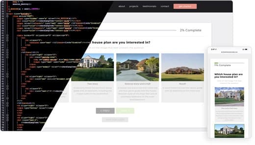Web development showing code