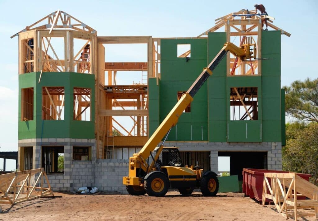 A residential construction company working on project from an inbound marketing lead