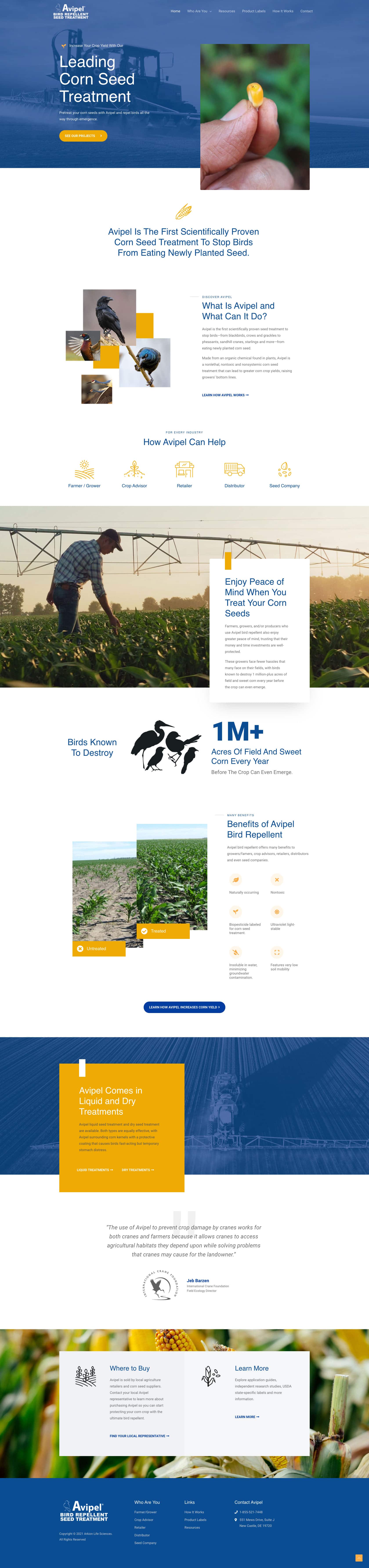 Avipel Home Page Example