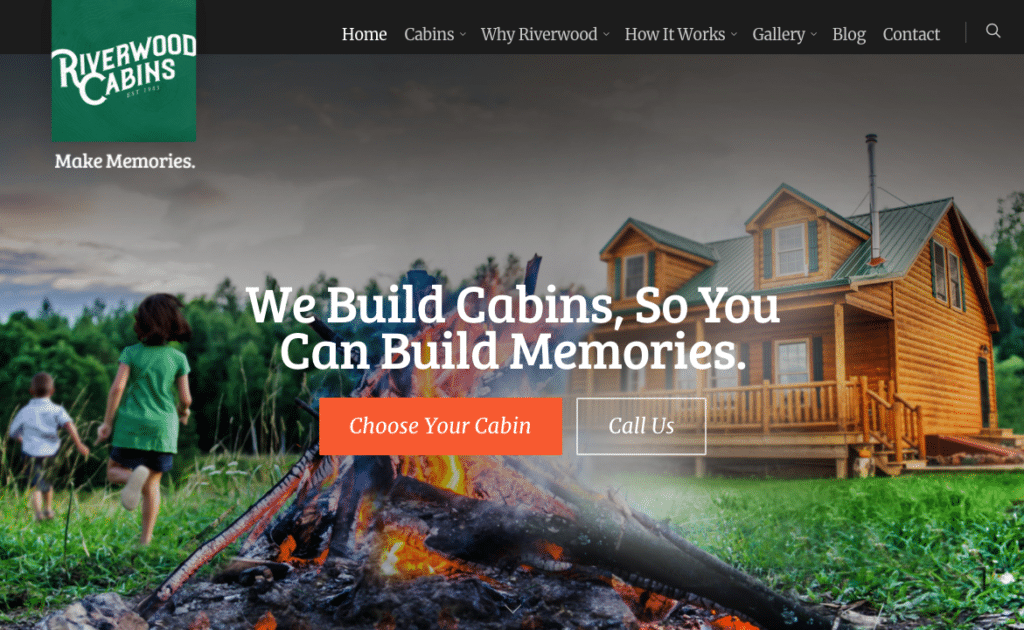 Riverwood Cabins Website