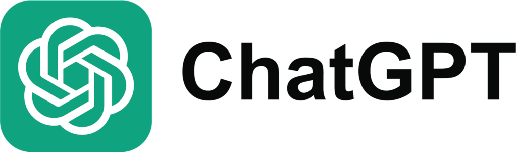 The ChatGPT logo in green.